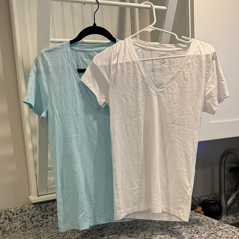 J. Crew White Slub Cotton Tee